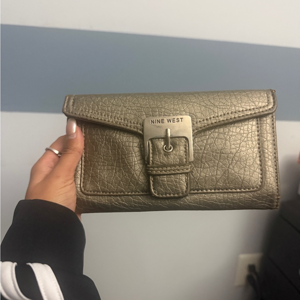 Nine West Gold Textured Clutch